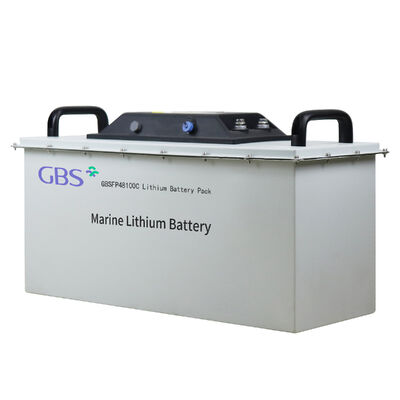 Harga yang pantas Baterai Lithium Lifepo4 Kelautan GBS 48V 100Ah yang Disetujui CE dengan BMS 3000 Siklus -20~65 Suhu Operasi GBSFP48100C 5KW on line